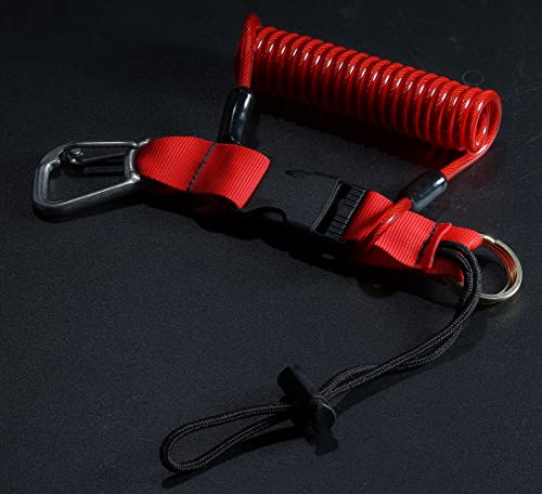 Spring Coiled Diving Lanyard with Dual Snap Hook
