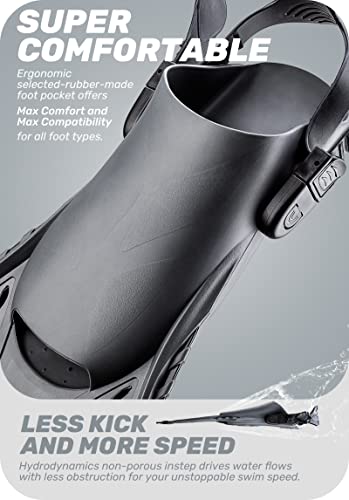 CAPAS Adjustable Snorkel Fins for Diving & Snorkeling