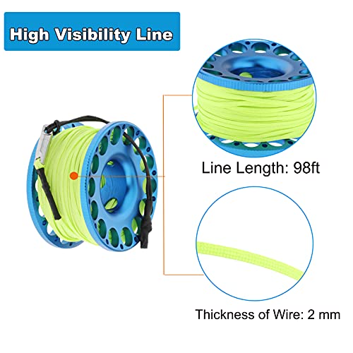 Lightweight Finger Reel for Scuba Diving