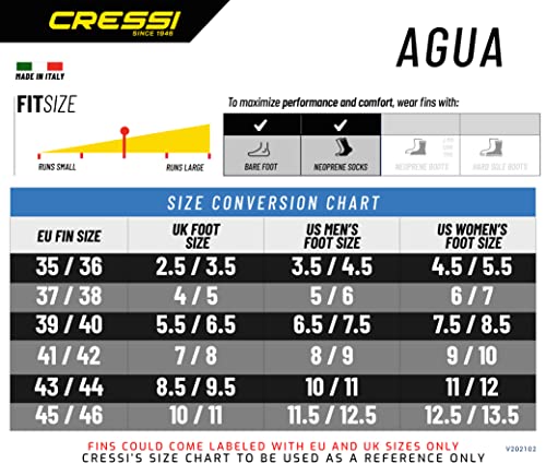 Cressi Agua, Black, 45/46