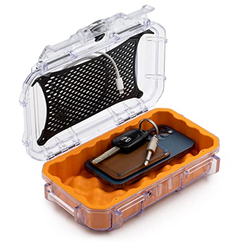 Orange Waterproof Evergreen Dry Box with Rubber Insert