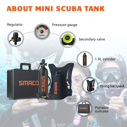 Mini Scuba Tank Kit with Portable Box