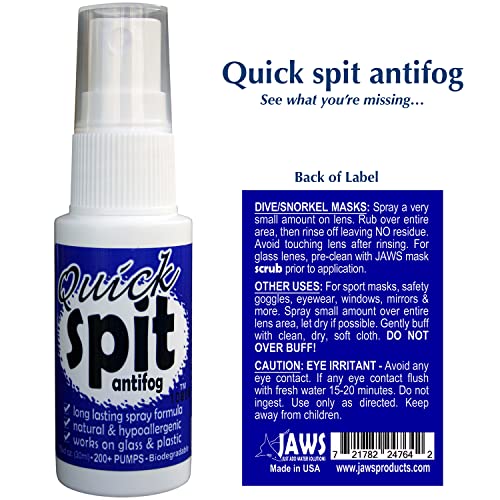 JAWS Premium Anti-Fog Spray for Diving Gear