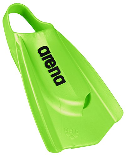 Arena Acid Lime Swim Fins, Size 9.5-10.5