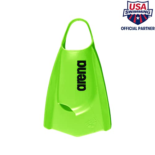 Arena Acid Lime Swim Fins, Size 9.5-10.5