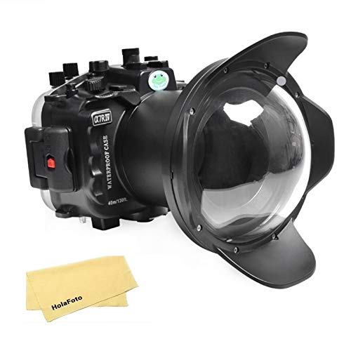 Seafrogs [40M/130FT] Underwater Housing Waterproof Case w/ 6 Inch Dome Port Kit for Sony A7R IV A7R4 ILCE-7R IV Compatible with Sony FE 16-35mm F/4, 28-70mm F3.5-5.6, 12-24mm F4 G Lens-Black