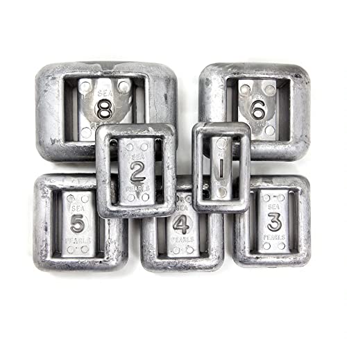 Sea Pearls Uncoated Lace Thru Style Hard Weights, 2Pounds