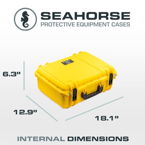 Seahorse SE-720 Waterproof Protective Hardcase without Foam (Yellow), Medium - SE720YL