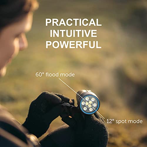 Compact Black Dive Light with 2500 Lumens