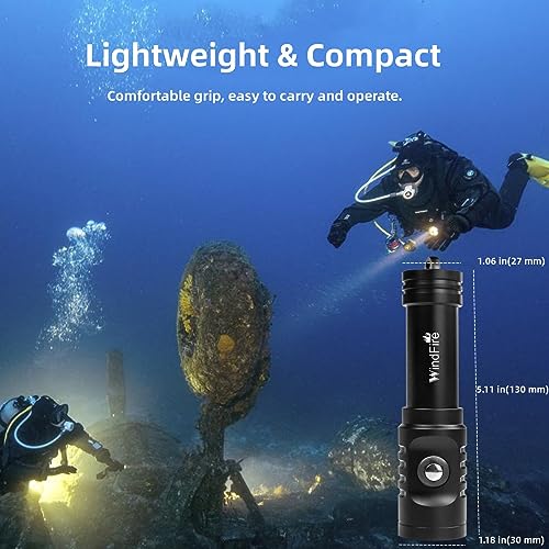 5000 Lumen Rechargeable Diving Flashlight