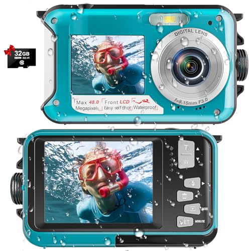 Underwater Camera with Dual Screens and Flashlight (DV806)