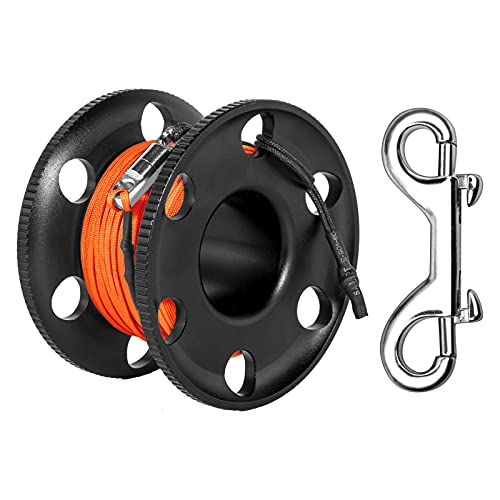 Aluminum Scuba Reel with Bolt Snap Clip