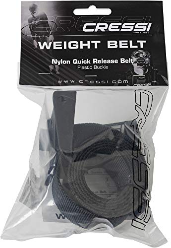 Cressi Nylon Weight Belt w/Plastic Buckle, Black