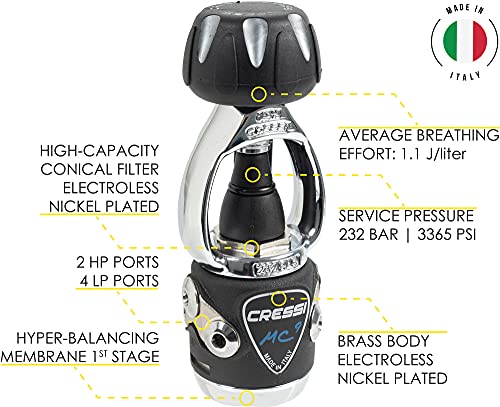 Cressi Travelight Gear Up Scuba Package, Blue, L