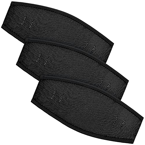 3 Pieces Neoprene Mask Strap Cover Neoprene Diving Mask Straps Hair Protector Wrap for Dive and Snorkel Masks Water Sports (Black)