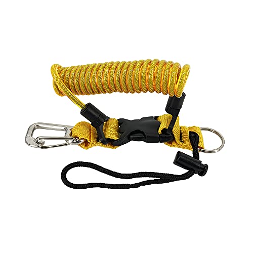 Yellow Scuba Diving Coil Lanyard