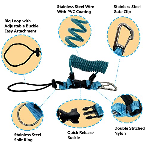 Yellow Scuba Diving Coil Lanyard