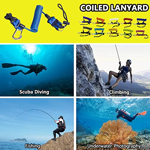 Yellow Scuba Diving Coil Lanyard