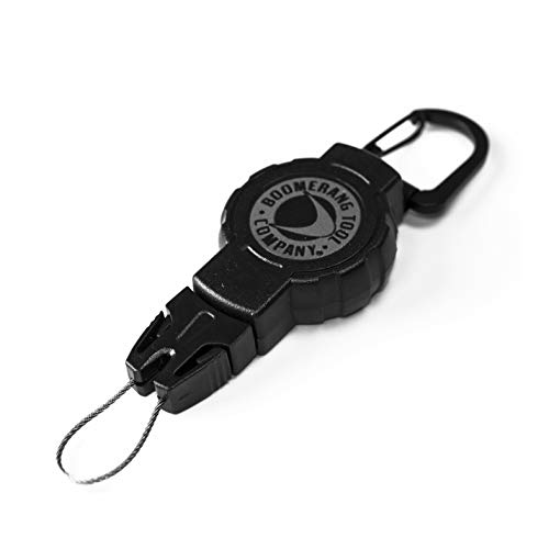 Scuba Gear Retractable Holder with Carabiner - Black