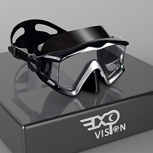 Black 3-Window Scuba Mask with Nose Cover