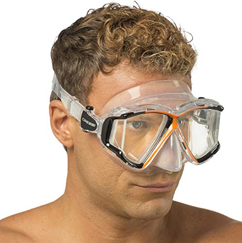 Cressi Panoramic Scuba Mask (Clear Orange)