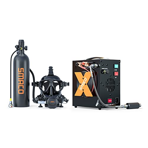 SMACO Mini Scuba Tank with Full Face Mask