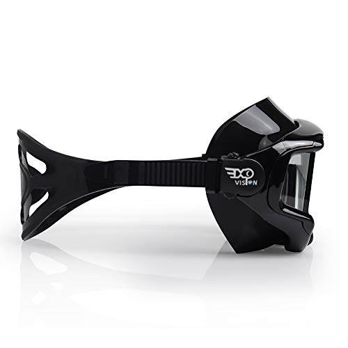 Black 3-Window Scuba Mask with Nose Cover