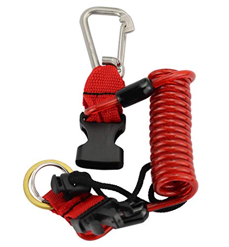 Spring Coiled Diving Lanyard with Dual Snap Hook