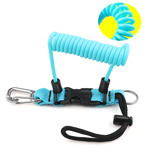 Stainless Steel Scuba Camera Lanyard - Light Blue