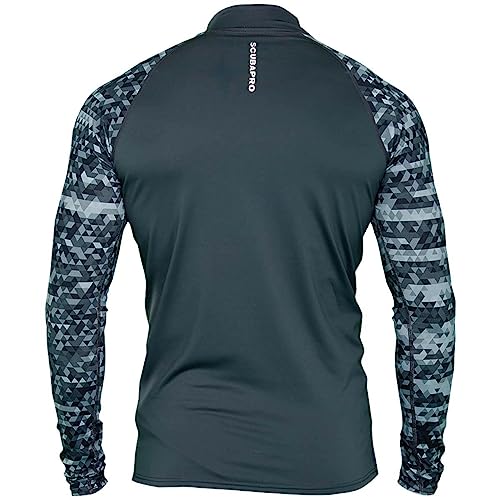 Men's Long-Sleeve Graphite Diving Rash Guard