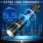 HECLOUD 2-Pack Rechargeable Dive Flashlights - 1200 Lumens