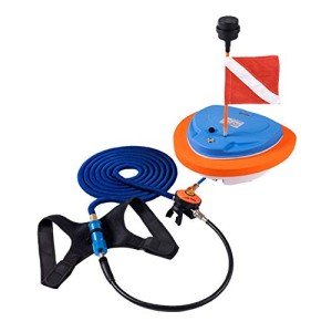 AQUAROBO Diving Ventilator, Portable Rechargeable Scuba Diving Tank, Waterproof Air Compressor with 39 ft Hose & Diving Breathing Regulator Octopus Hookah with Mouthpiece