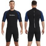 Lemorecn Men's 3mm Neoprene Diving Shorty Jumpsuit