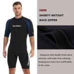 Lemorecn Men's 3mm Neoprene Diving Shorty Jumpsuit