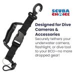 Scuba Camera Lanyard with Snappy Clip & QB Buckles