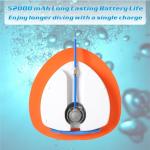 Portable tankless diving system with rechargeable battery