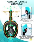Foldable Full Face Snorkel Set with Fins