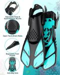 Foldable Full Face Snorkel Set with Fins