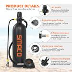 Portable 2L Scuba Tank with Strap & Certification
