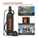 Portable 2L Scuba Tank with Strap & Certification