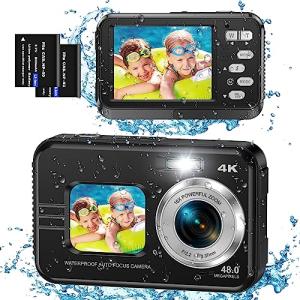 Compact 4K Digital Underwater Camera (Black)