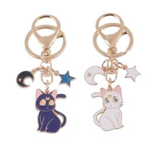 Cute Anime Cat Couples Keychain Set - 2 Pack