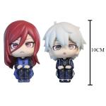 Puruuige 2PCS Chigiri Hyoma+Nagi Seishiro Figure Anime Look Up Figurine 3.9'' PVC Nagi Seishiro Action Figure Model Cake Topper Collectible Statue