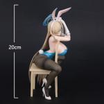 MABAIUDE Ichinose Asuna Figure Statue Model - 20cm Sitting on Chair Girl Anime Action Figure Sculpture, 1/7 Scale Desktop Figure Handmade Collectible Decoration Gifts