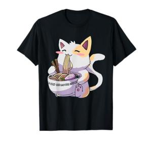 Kawaii Ramen Cat Anime Neko T-Shirt