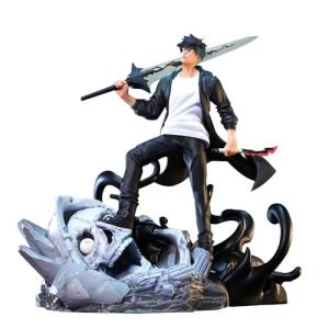 Sung Jin Woo Figure Statue 1/8 Scale Anime Figures 7.87" PVC Figurine Models Sung Jin Woo Action Figure Desktop Decoration Collectibles Gift