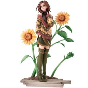 HBGIAY Komatsu Nana Figurine Sunflower Base Original Character Scale Figure Anime Girl Model 22cm Collectible Komatsu Nana Action Figures Desktop Decoration
