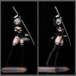MABAIUDE 2B Figure 2B Statue Anime Figure No.2 Type B 2Byorha Figurine, 33cm Battle Damage Version Heads Replaceable, PVC Desktop Figures Decor Collectible