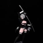 MABAIUDE 2B Figure 2B Statue Anime Figure No.2 Type B 2Byorha Figurine, 33cm Battle Damage Version Heads Replaceable, PVC Desktop Figures Decor Collectible