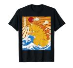 Catzilla Japanese Anime Kawaii Sunset T-Shirt